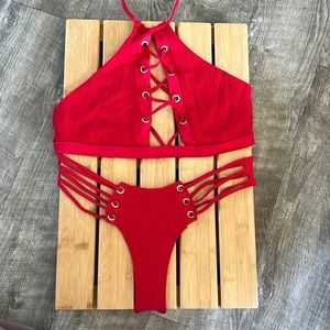 Large red two piece Beach bunny